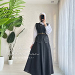 طقم جينز  تنوره مع ڤست وحزام تايغ بدو قميص