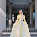 فستان شيفون مبطن