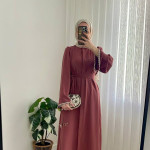 عباي كريب الاكمام ستراس