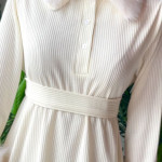 فستان صوف مع فرو